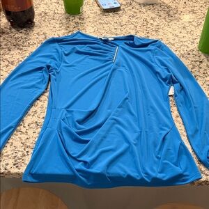 Liz Claiborne Vibrant Blue Long Sleeve Top